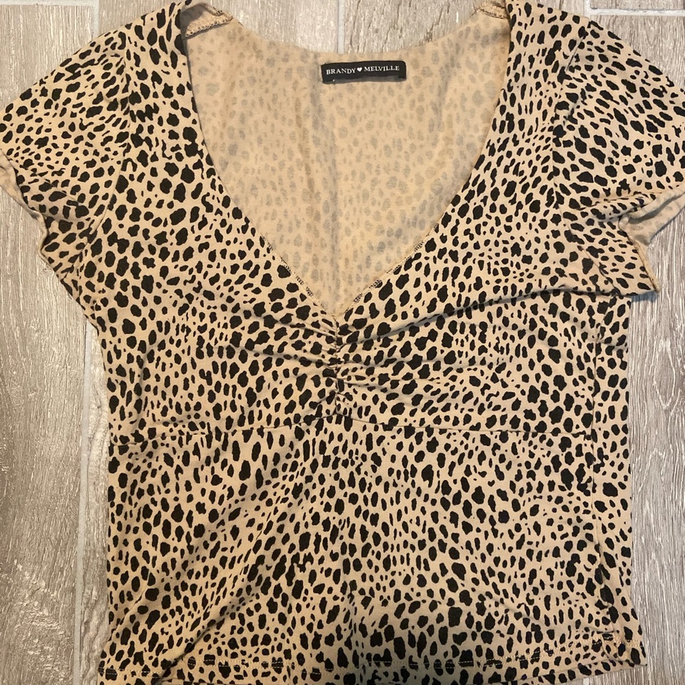 Leopard print crop top